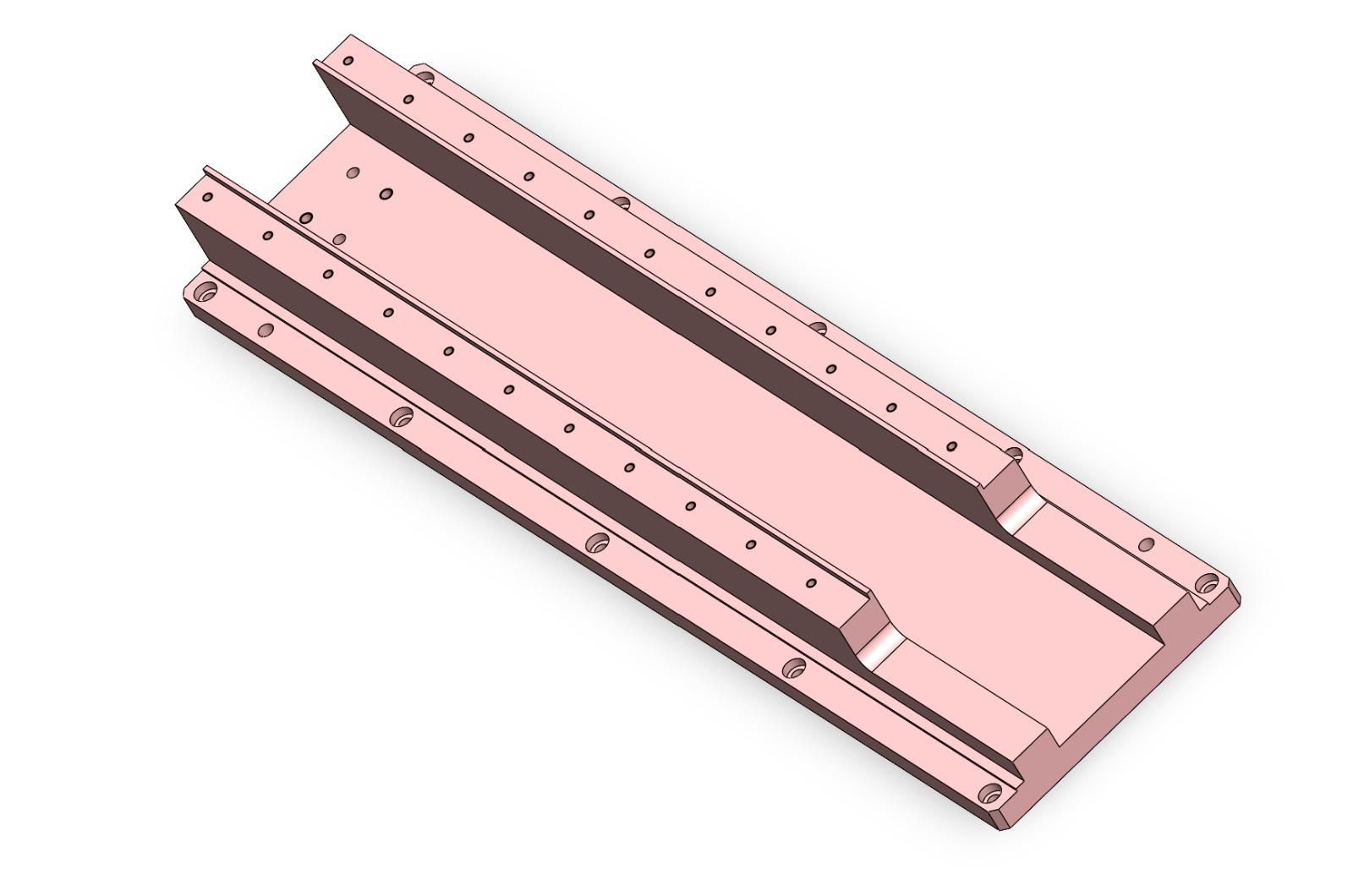 Clean 3D CAD model of the mount plate, unannotated